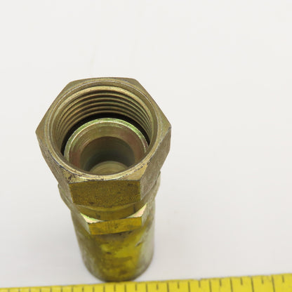 7/8-14 (-10) JIC Swivel Female x 3/8" (-6) Hose Crimp Hydraulic Straight Fitting