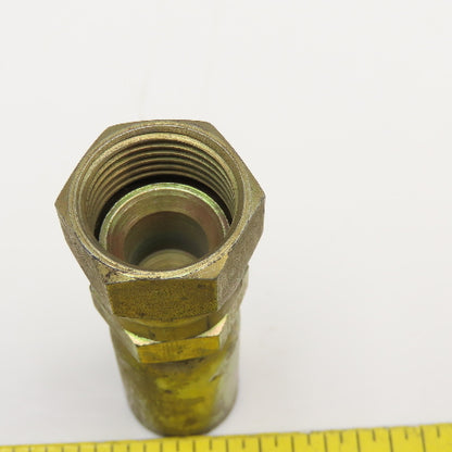 7/8-14 (-10) JIC Swivel Female x 3/8" (-6) Hose Crimp Hydraulic Straight Fitting