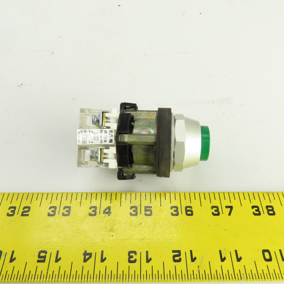 Eaton HT8A 1273C46H01 Green Momentary Contact Push Button Switch 600VAC
