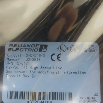 Reliance Electric 57C424 Maxpak III High Speed Link PLC Module Card