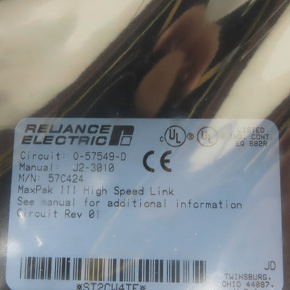 Reliance Electric 57C424 Maxpak III High Speed Link PLC Module Card