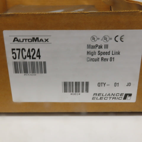 Reliance Electric 57C424 Maxpak III High Speed Link PLC Module Card