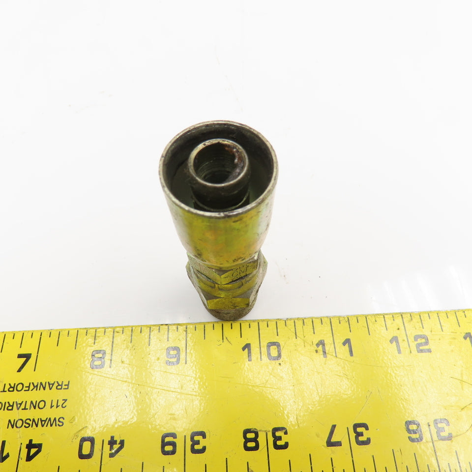 1/2"-14 (-8) NPSM Male Swivel x 1/2" (-8) Hose Crimp Hydraulic Straight Fitting