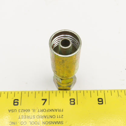 9/16"-18 (-6) JIC Female Swivel x 3/8"(-6) Hose Crimp Hydraulic Fitting