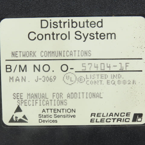 Reliance Electric 57404A 57404-1F Network Communications Module Card PLC