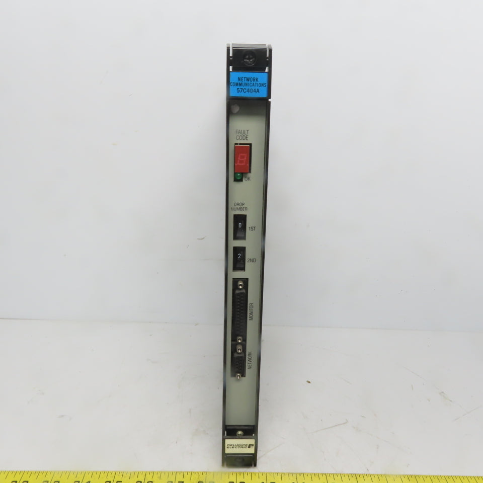 Reliance Electric 57404A 57404-1H Network Communications Module Card PLC
