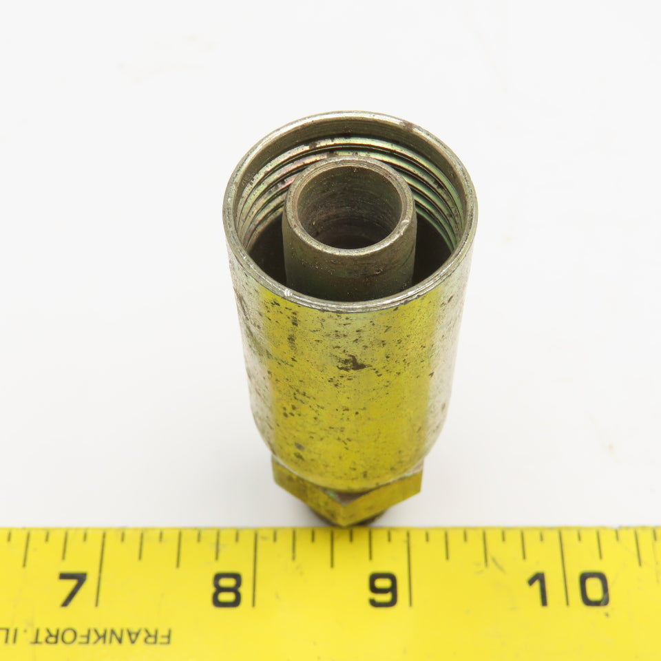 5/8"-18 (-6) SAE Male Non Swivel x 5/8" (-10) Hose Crimp Hydraulic Fitting