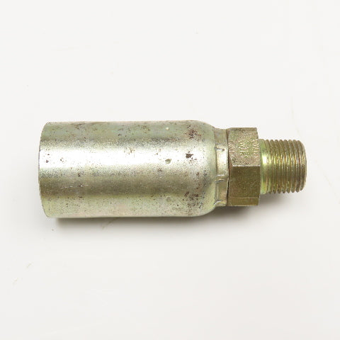5/8"-18 (-6) SAE Male Non Swivel x 5/8" (-10) Hose Crimp Hydraulic Fitting