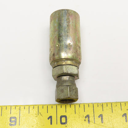 9/16"-18 (-4) JIC Female Swivel x 3/8" (-6) Hose Crimp Hydraulic Fitting
