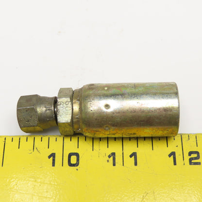 9/16"-18 (-4) JIC Female Swivel x 3/8" (-6) Hose Crimp Hydraulic Fitting