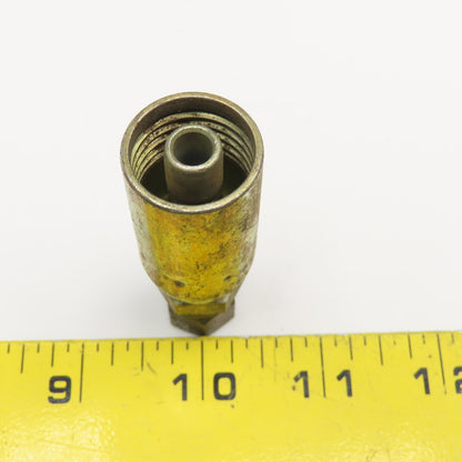 9/16"-18 (-4) JIC Female Swivel x 3/8" (-6) Hose Crimp Hydraulic Fitting