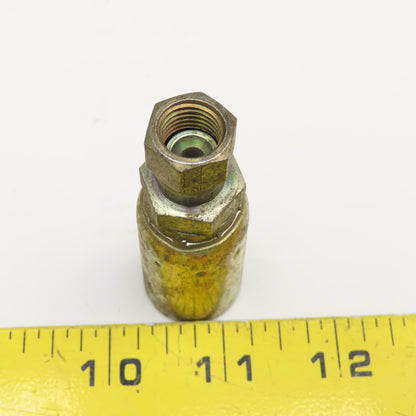 9/16"-18 (-4) JIC Female Swivel x 3/8" (-6) Hose Crimp Hydraulic Fitting