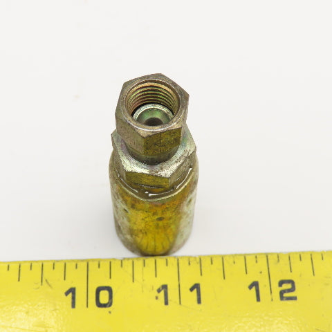 9/16"-18 (-4) JIC Female Swivel x 3/8" (-6) Hose Crimp Hydraulic Fitting