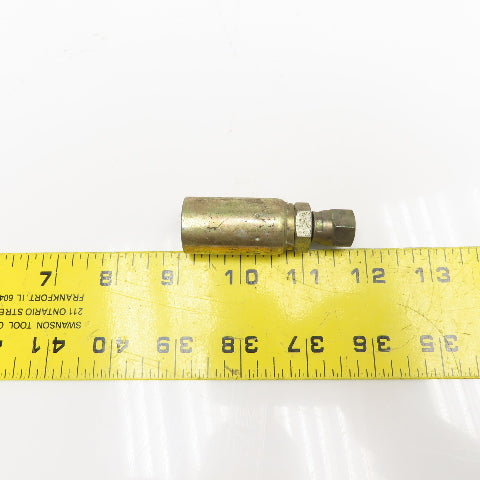 9/16"-18 (-4) JIC Female Swivel x 3/8" (-6) Hose Crimp Hydraulic Fitting