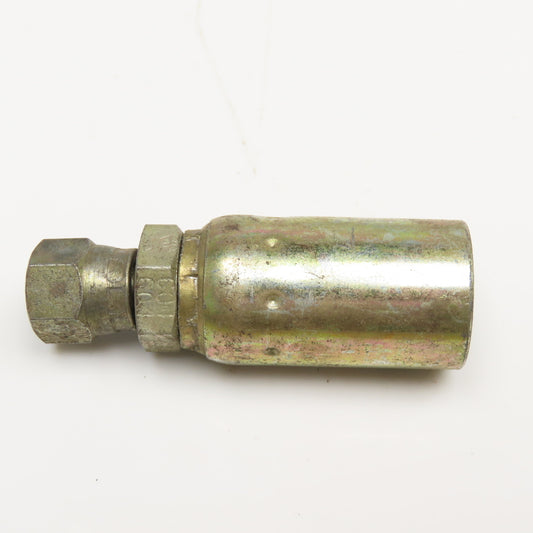 9/16"-18 (-4) JIC Female Swivel x 3/8" (-6) Hose Crimp Hydraulic Fitting