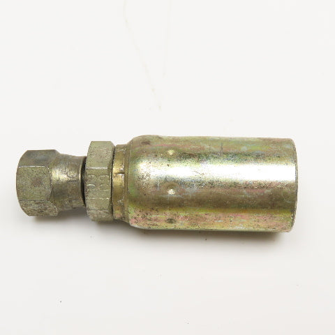 9/16"-18 (-4) JIC Female Swivel x 3/8" (-6) Hose Crimp Hydraulic Fitting