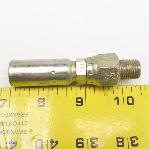 1/4"-18 (-4) Male NPSM Swivel x 1/4" (-4) Hose Crimp Hydraulic Fitting