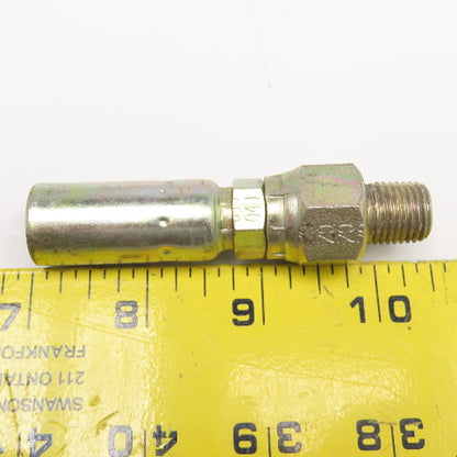 1/4"-18 (-4) Male NPSM Swivel x 1/4" (-4) Hose Crimp Hydraulic Fitting