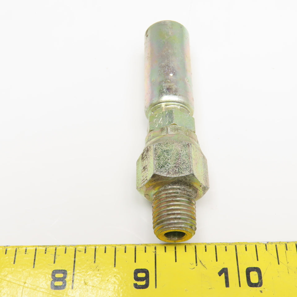 1/4"-18 (-4) Male NPSM Swivel x 1/4" (-4) Hose Crimp Hydraulic Fitting