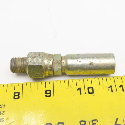 1/4"-18 (-4) Male NPSM Swivel x 1/4" (-4) Hose Crimp Hydraulic Fitting