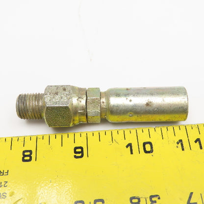 1/4"-18 (-4) Male NPSM Swivel x 1/4" (-4) Hose Crimp Hydraulic Fitting