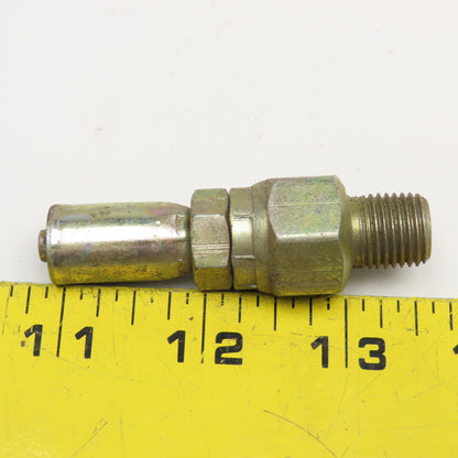 1/4"-18 (-4) Male NPSM Swivel x 1/4" (-4) Hose Crimp Hydraulic Fitting