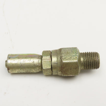1/4"-18 (-4) Male NPSM Swivel x 1/4" (-4) Hose Crimp Hydraulic Fitting