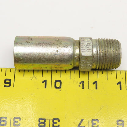 1/2"-14 (-8) NPSM Male Non Swivel x 3/8" (-6) Hose Crimp Hydraulic Fitting