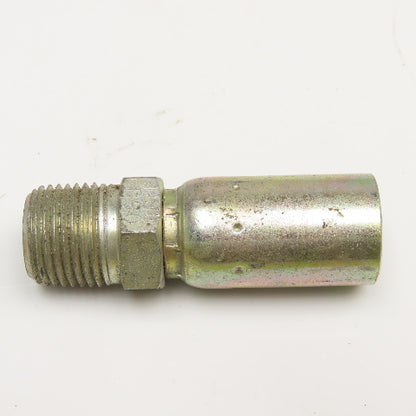 1/2"-14 (-8) NPSM Male Non Swivel x 3/8" (-6) Hose Crimp Hydraulic Fitting