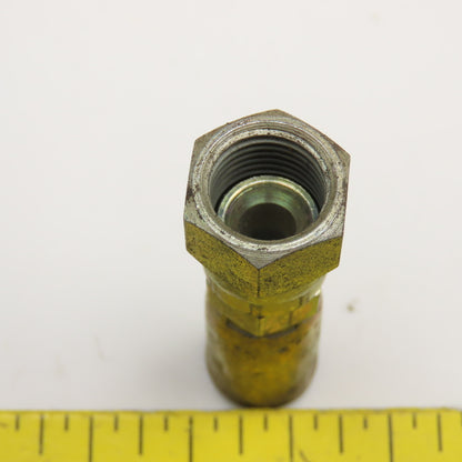 7/16-20 (-4) JIC Female Swivel x 1/4" (-4) Hose Crimp Hydraulic Fitting