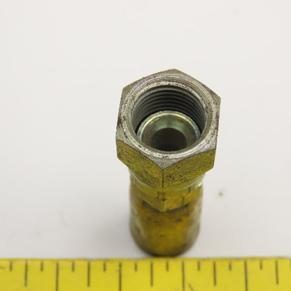7/16-20 (-4) JIC Female Swivel x 1/4" (-4) Hose Crimp Hydraulic Fitting