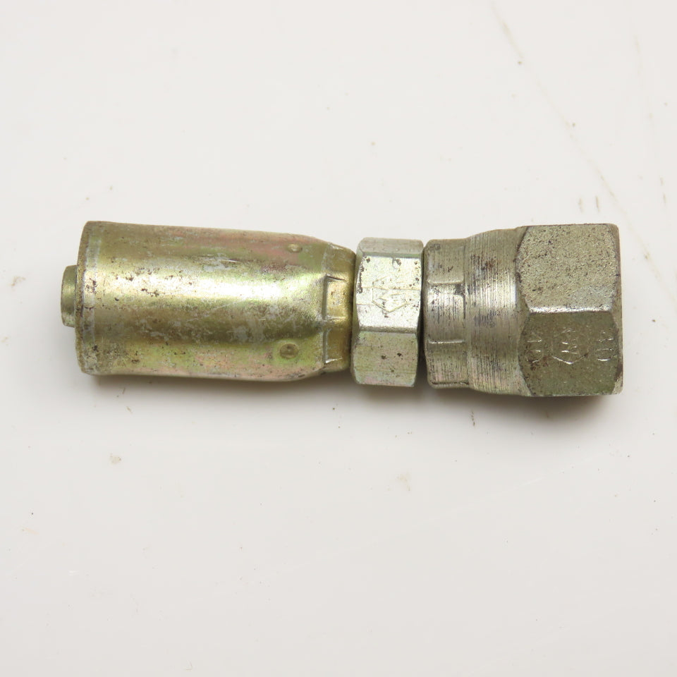 7/16-20 (-4) JIC Female Swivel x 1/4" (-4) Hose Crimp Hydraulic Fitting