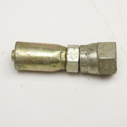 7/16-20 (-4) JIC Female Swivel x 1/4" (-4) Hose Crimp Hydraulic Fitting