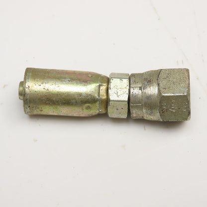 7/16-20 (-4) JIC Female Swivel x 1/4" (-4) Hose Crimp Hydraulic Fitting