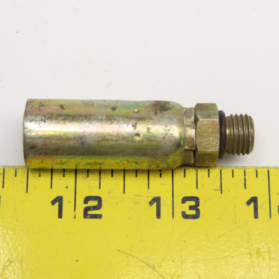 7/16"-20 (4) Male ORB x 1/4" (-4) Hose Crimp Hydraulic Fitting