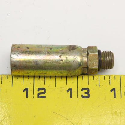7/16"-20 (4) Male ORB x 1/4" (-4) Hose Crimp Hydraulic Fitting