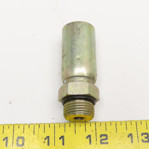 3/4"-16 (-8) Male ORB x 3/8" (-6) Hose Crimp Hydraulic Fitting