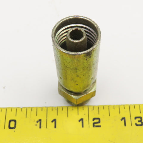 3/4"-16 (-8) Male ORB x 3/8" (-6) Hose Crimp Hydraulic Fitting