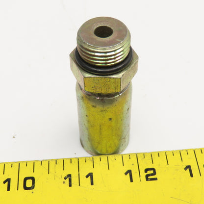 3/4"-16 (-8) Male ORB x 3/8" (-6) Hose Crimp Hydraulic Fitting