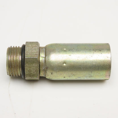 3/4"-16 (-8) Male ORB x 3/8" (-6) Hose Crimp Hydraulic Fitting