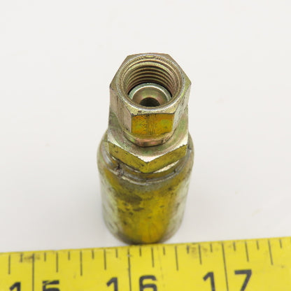7/16"-20 (-4) JIC Female Swivel x 3/8" (-6) Hose Crimp Hydraulic Fitting