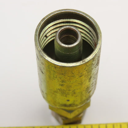 7/16"-20 (-4) JIC Female Swivel x 3/8" (-6) Hose Crimp Hydraulic Fitting