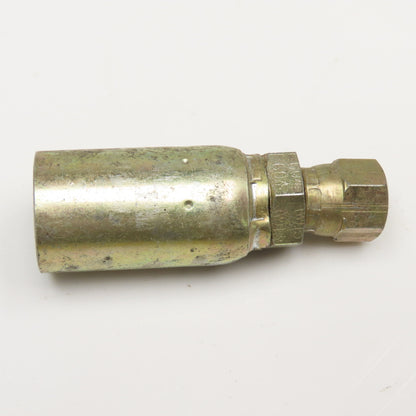 7/16"-20 (-4) JIC Female Swivel x 3/8" (-6) Hose Crimp Hydraulic Fitting