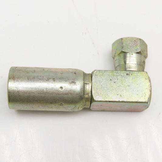 -4 JIC Female Swivel x 3/8" (-6) Hose Crimp Hydraulic 90° Elbow