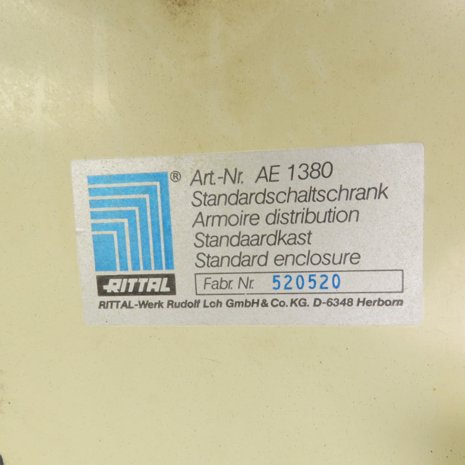 Rittal AE 1380 15" x 15" x 8" Electrical Enclosure W/Backplate & Hinged Door