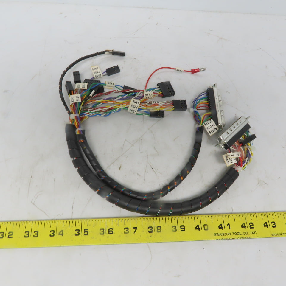 Reliance Electric 813.10.01D Adapter Board W/ Wiring Harness & Ribbon Cable