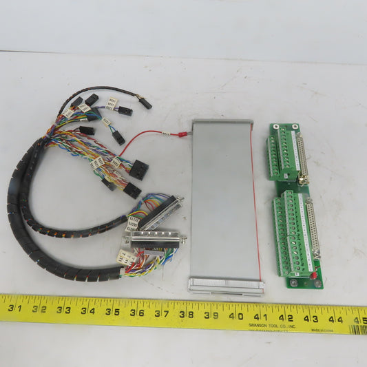 Reliance Electric 813.10.01D Adapter Board W/ Wiring Harness & Ribbon Cable