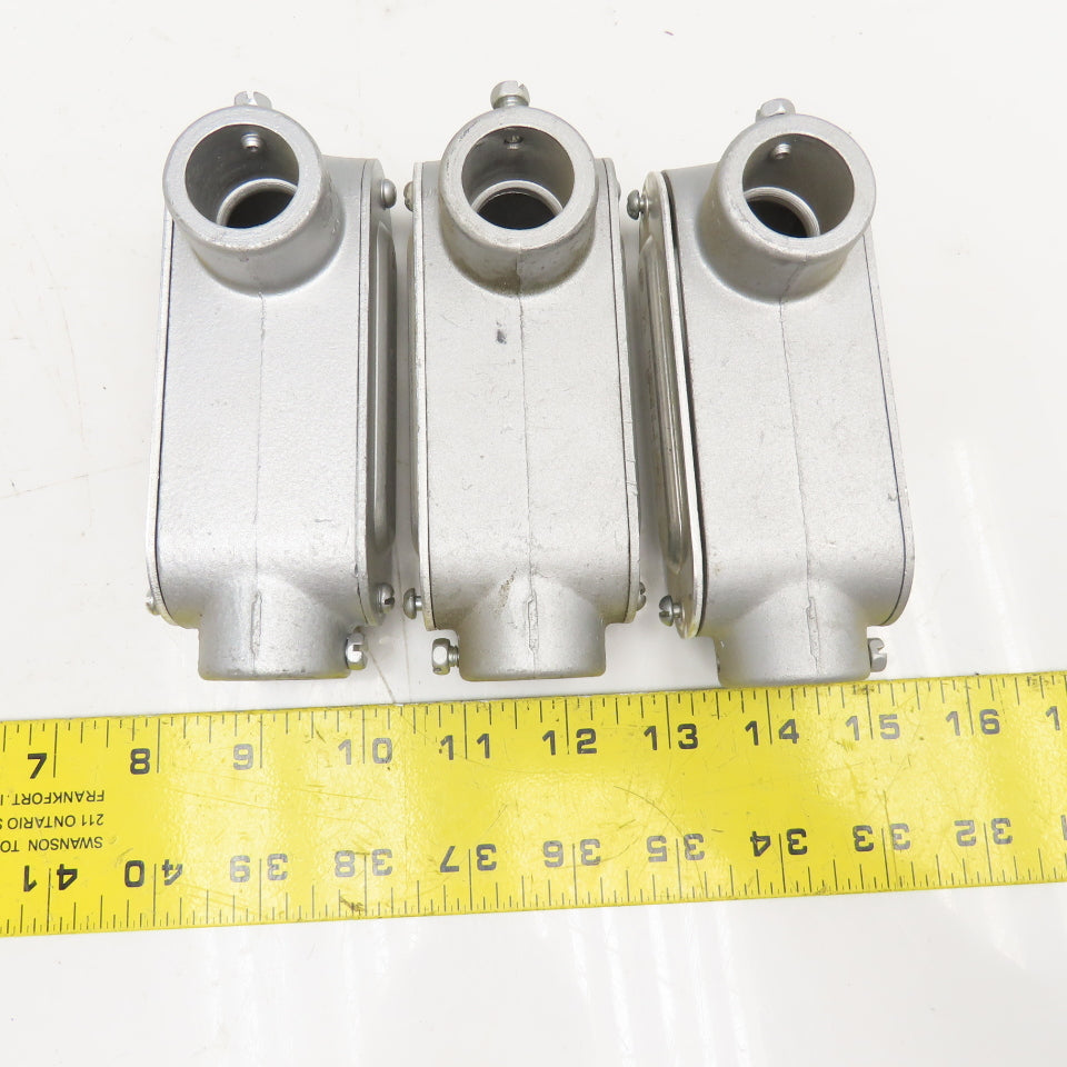 L.E. Mason SCV2 Red O Dot 3/4" Conduit Body LB Elbow Lot Of 3