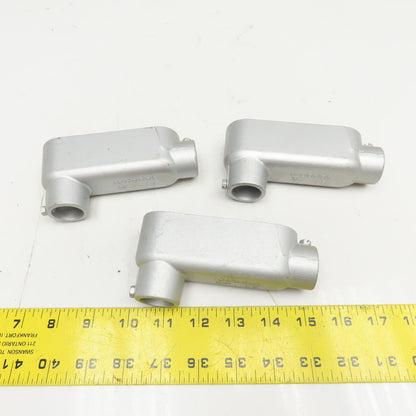L.E. Mason Red O Dot 3/4" Conduit Body LB Elbow Lot Of 3