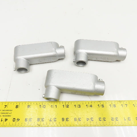 L.E. Mason Red O Dot 3/4" Conduit Body LB Elbow Lot Of 3